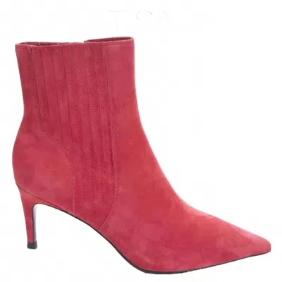 Vaneli Women's Dearan Point-toe Suede Ankle Boots In Red In Pink