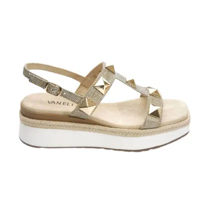Vaneli Women's Edrys Platform Sandal In Camel Raffia In Neutral