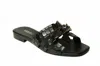 Vaneli Women's Errita Flat Sandal In Black Crocodile Print In Multi