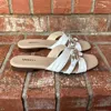 Vaneli Women's Errita Flat Sandal In White Crocodile Print In Multi