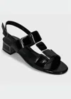 Vaneli Hatty Metallic Slingback Sandal In Black