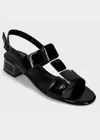 Vaneli Hatty Metallic Slingback Sandal In Black