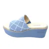 Vaneli Women's Hero Wedge Sandals In Blue Jeans In Blue