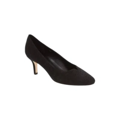 Vaneli Women's Linden Embossed Leather Heels In Black Suede