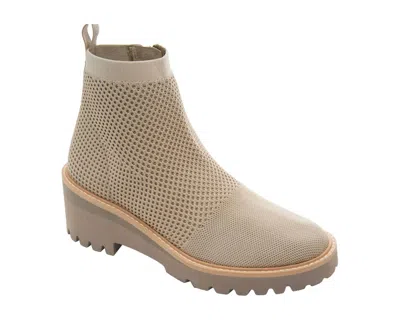 Vaneli Women's Marina Boots In Taupe Stretch Knit In Multi