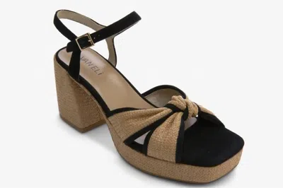 Vaneli Women's Mina Sandal In Black / Natural In Brown