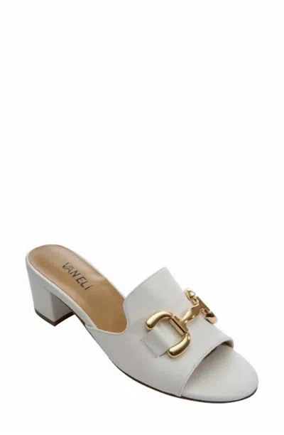 Vaneli Women's Oksana Low Heel Sandal In White