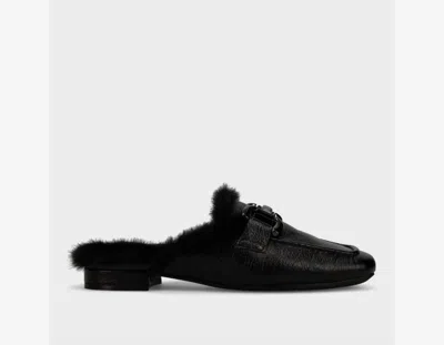 Vaneli Women's Skyla Mule In Black Litchi Grain