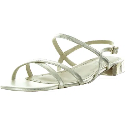 Vaneli Womens Adjustable Slingback Sandals In Gold