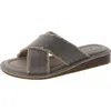 Vaneli Womens Cavas Round Toe Slide Sandals In White