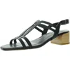 Vaneli Womens Solid Faux Leather Block Heel In Black