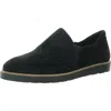 Vaneli Womens Stretch Suede Loafers In Black