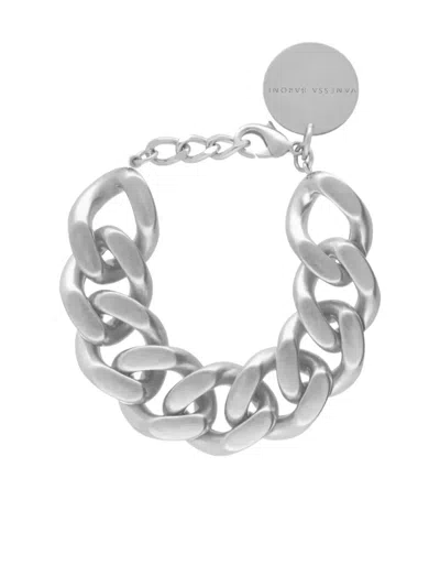 Vanessa Baroni Logo-engraved Bracelet In Metallic