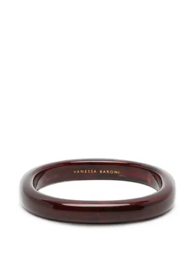 Vanessa Baroni Marble-effect Bangle In Brown