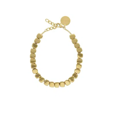 Vanessa Baroni Mini Organic Shaped Necklace In Gold