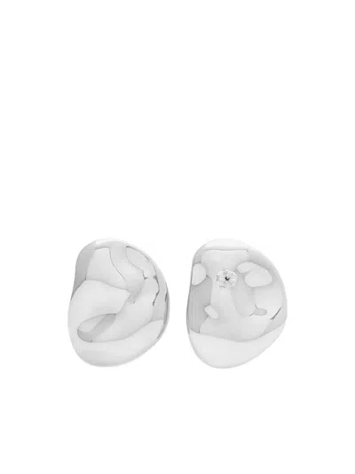 Vanessa Baroni Nugget Earrings In Silver
