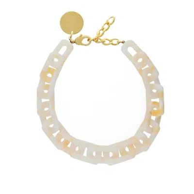 Vanessa Baroni Women's Edge Necklace In Pearl Marble