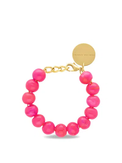 Vanessa Baroni Women's Mini Beads Bracelet Orange In Pink