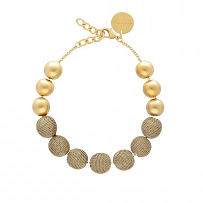 Vanessa Baroni Women's Wrapped Beads Necklace In Gold Vintage