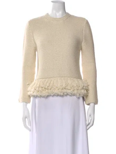 Pre-owned Vanessa Bruno Alpaca Crew Neck Sweater In Neutral