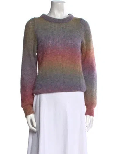 Pre-owned Vanessa Bruno Alpaca Printed Sweater In Purple