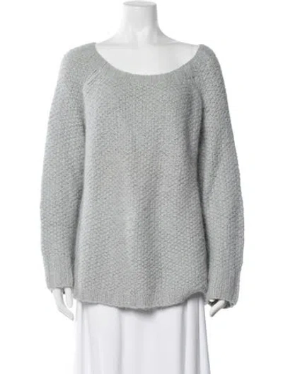 Pre-owned Vanessa Bruno Alpaca Scoop Neck Sweater In Blue