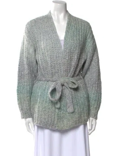 Pre-owned Vanessa Bruno Alpaca V-neck Sweater In Blue