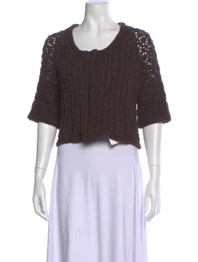 Pre-owned Vanessa Bruno Athé Crew Neck Sweater In Brown