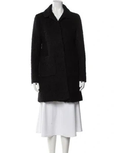 Pre-owned Vanessa Bruno Athé Faux Fur Coat In Black
