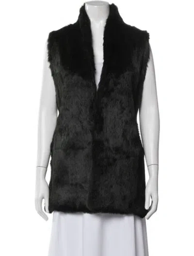 Pre-owned Vanessa Bruno Athé Fur Jacket In Green