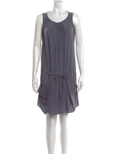 Pre-owned Vanessa Bruno Athé Lace Pattern Mini Dress In Gray