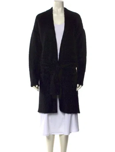 Pre-owned Vanessa Bruno Athé Merino Wool V-neck Sweater W/ Tags In Black