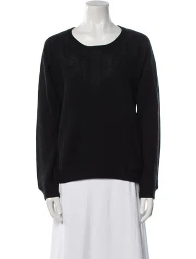 Pre-owned Vanessa Bruno Athé Scoop Neck Sweater In Black
