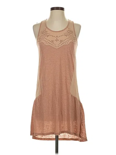 Pre-owned Vanessa Bruno Athé Sleeveless Top Tan Halter Neckline Tops In Brown
