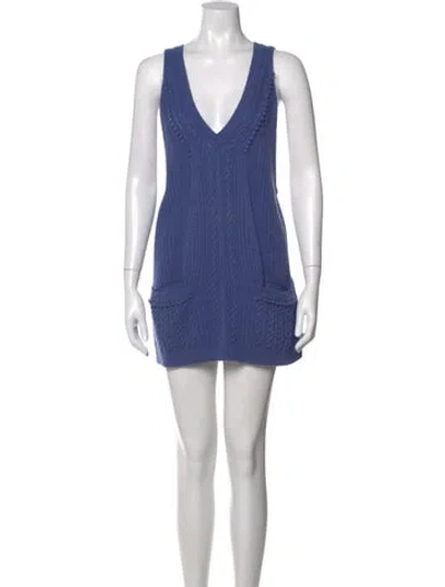 Pre-owned Vanessa Bruno Athé Wool Dress In Blue