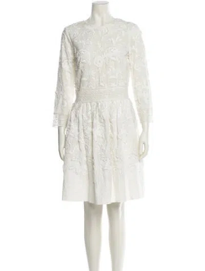 Pre-owned Vanessa Bruno Bateau Neckline Knee-length Dress In Neutral