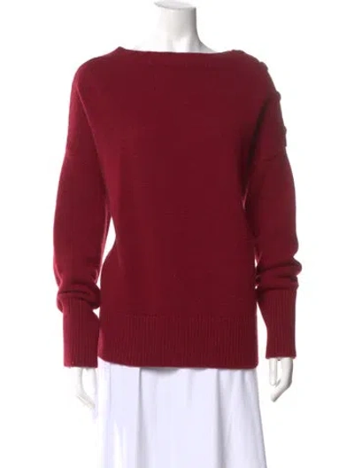 Pre-owned Vanessa Bruno Bateau Neckline Sweater In Red