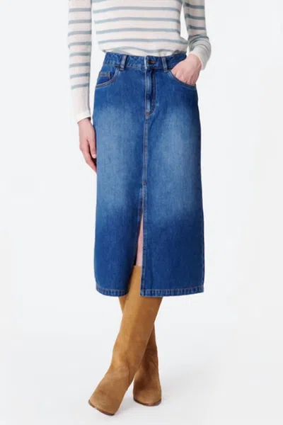 Vanessa Bruno Batista Jean Skirt In Royal In Blue
