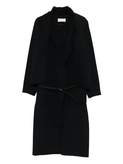 Vanessa Bruno Belted Wrap Double-breasted Coat In Black