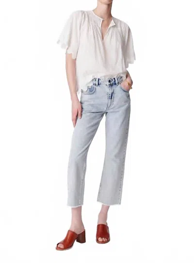 Vanessa Bruno Biarritz Cropped Jeans In Givre In Blue