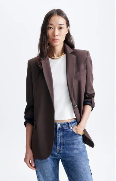 Vanessa Bruno Blazer Jacket In Brown