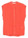 Vanessa Bruno Clio Sleeveless Blouse In Orange Fluo In Orange