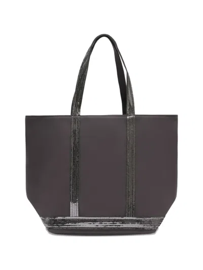 Vanessa Bruno Cabas Handles Cotton Shopper Bag In Purple