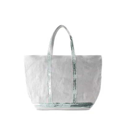 Vanessa Bruno Cabas L Shopper Bag - Linen - Grey In White