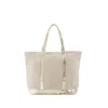 Vanessa Bruno Large Cabas Sequin-embellished Linen Tote Bag In Neutrals