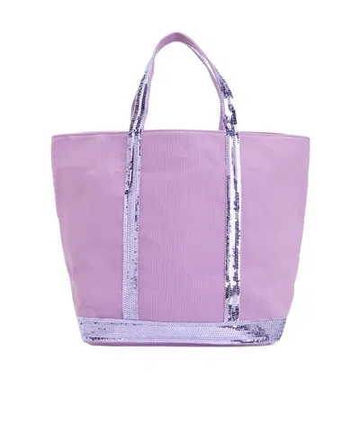 Vanessa Bruno Cabas Logo Tote In Purple