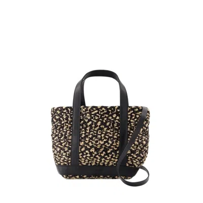Vanessa Bruno Cabas S Shopper Bag - Raffia - Beige In Black