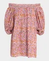 Vanessa Bruno Caldera Off-shoulder Shift Dress In Multicofidji