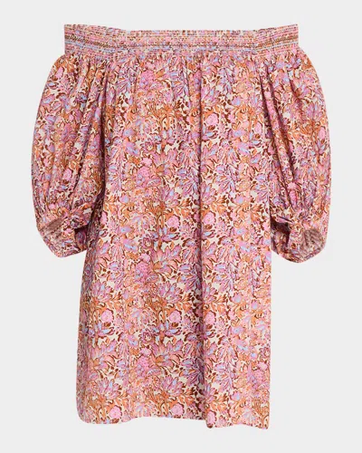 Vanessa Bruno Caldera Off-shoulder Shift Dress In Multi