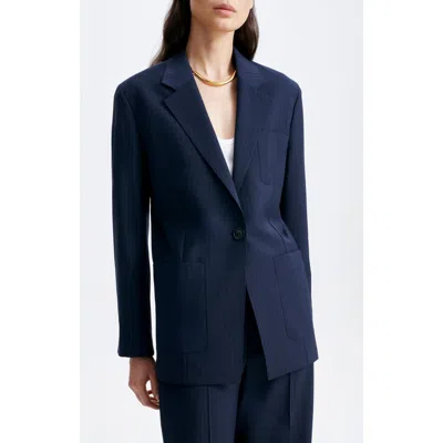 Vanessa Bruno Caline Fitted Blazer Jacket In Blue